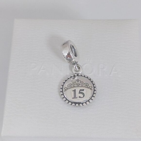 Pandora Sweet 15 Quinceanera Crown Dangle Charm - Picture 9 of 10